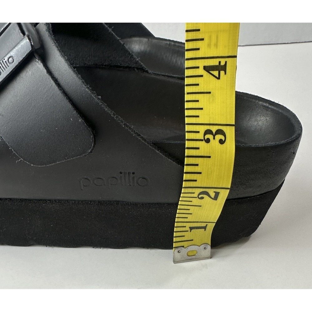 Birkenstock Papillio Arizona Flex Platform Sandals 2 Strap Buckle Black 40 L9 M7 - Picture 15 of 16